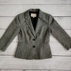 Banana Republic Wool Cropped Polka Dot Blazer Sz 2